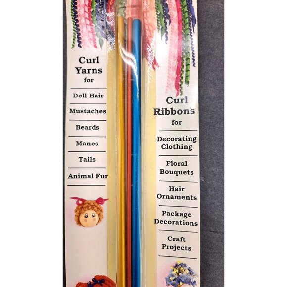 Vintage Curlers Yarn Doll Hair Ribbons Crafts 7407 Metal Rods 3 Sizes New Boye - Picture 3 of 6